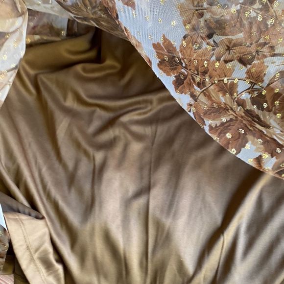 Candalite Gold Brown Tan Maxi Dress XL - Picture 9 of 9